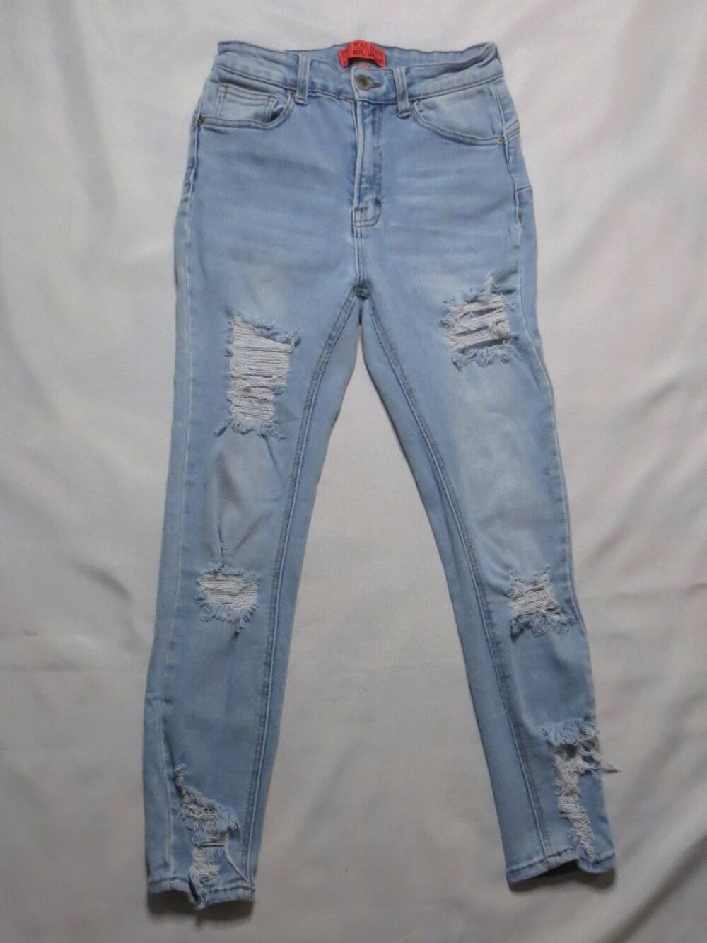 WAX JEAN-BUTT I LOVE YOU juniors JEANS high waist DENIM distressed SIZE 7